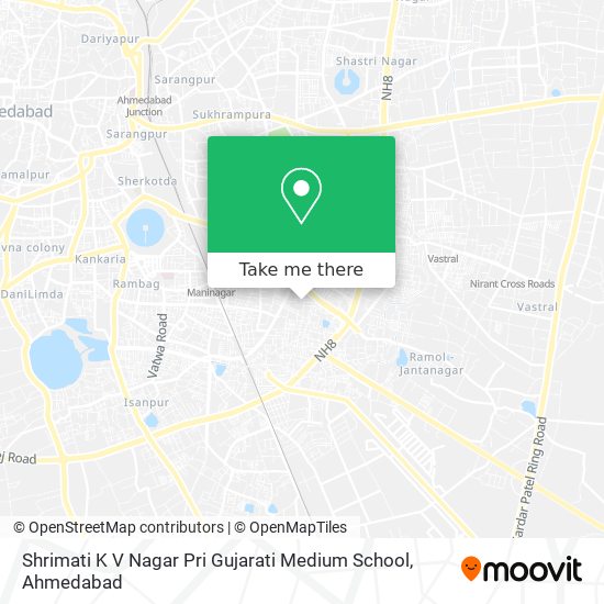 Shrimati K V Nagar Pri Gujarati Medium School map
