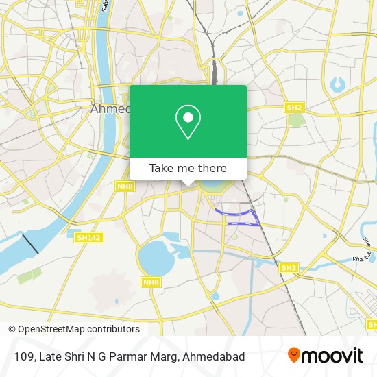 109, Late Shri N G Parmar Marg map