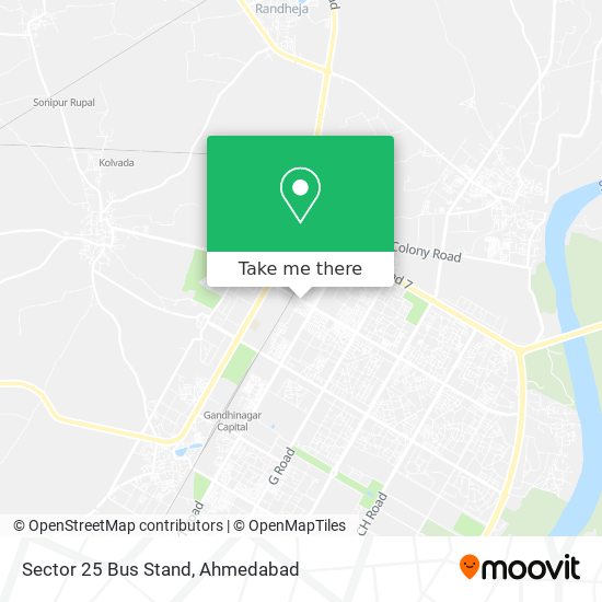 Sector 25 Bus Stand map