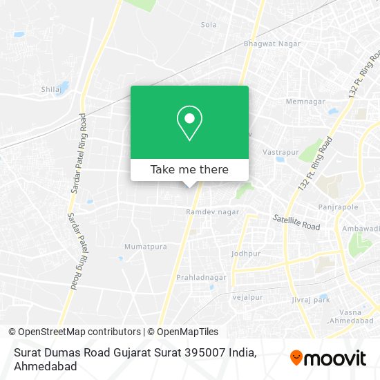 Surat Dumas Road Gujarat Surat 395007 India map