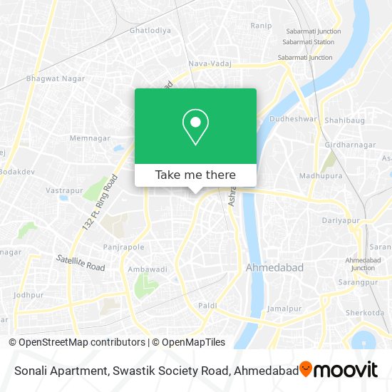 Sonali Apartment, Swastik Society Road map