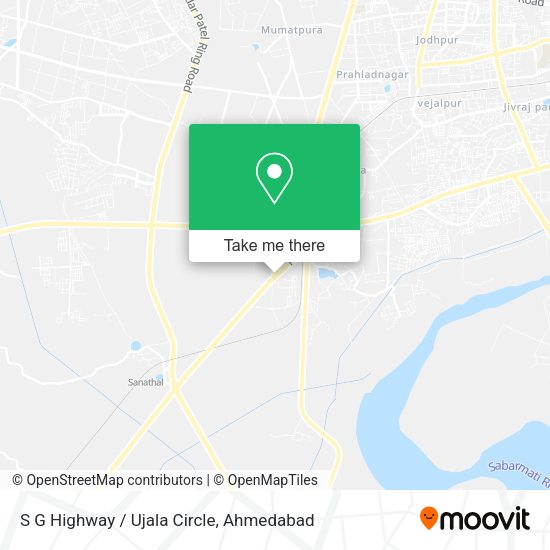S G Highway / Ujala Circle map
