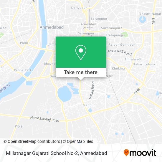 Millatnagar Gujarati School No-2 map