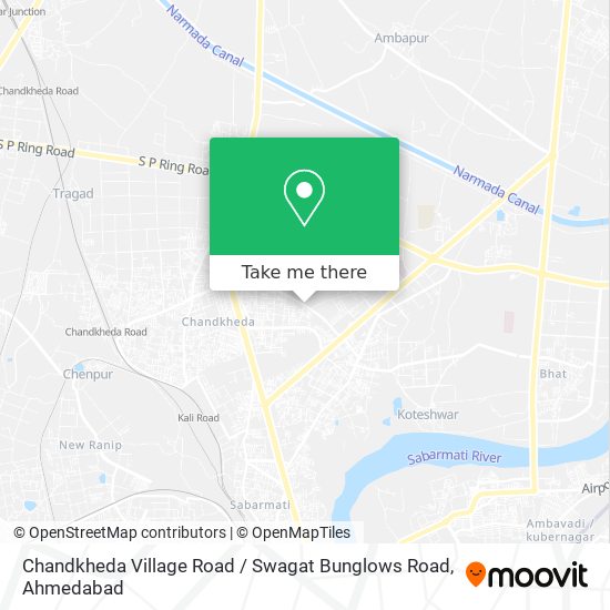 Chandkheda Village Road / Swagat Bunglows Road map