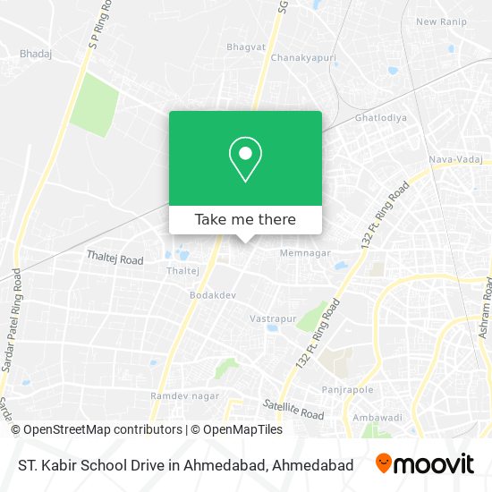 ST. Kabir School Drive in Ahmedabad map