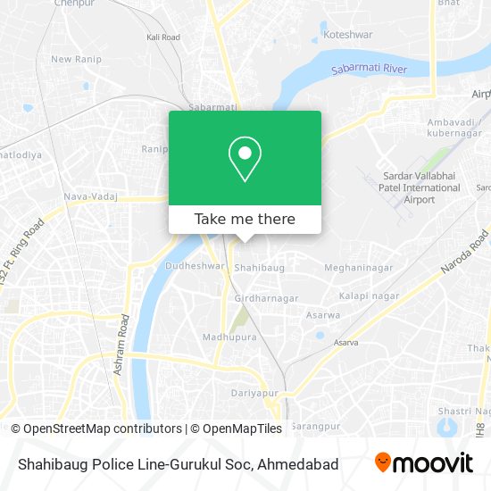 Shahibaug Police Line-Gurukul Soc map