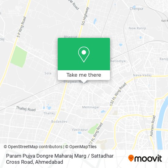 Param Pujya Dongre Maharaj Marg / Sattadhar Cross Road map