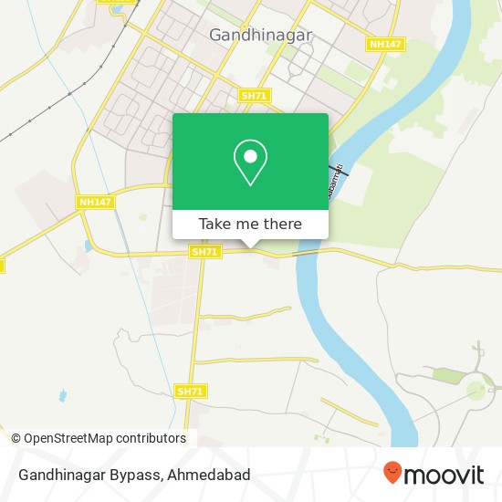 Gandhinagar Bypass map