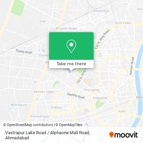 Vastrapur Lake Road / Alphaone Mall Road map