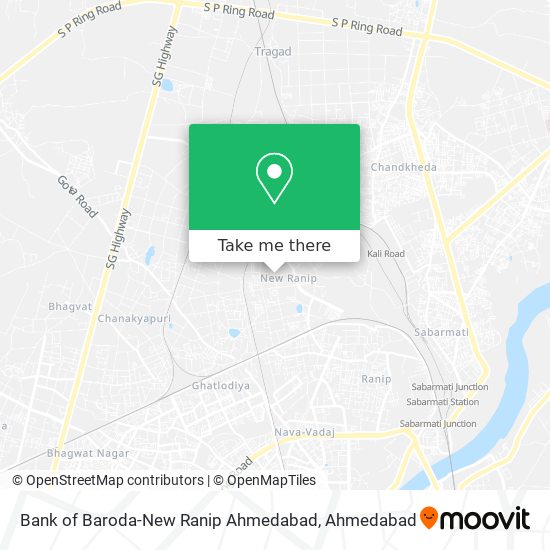 Bank of Baroda-New Ranip Ahmedabad map