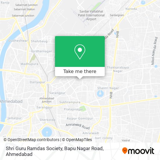 Shri Guru Ramdas Society, Bapu Nagar Road map