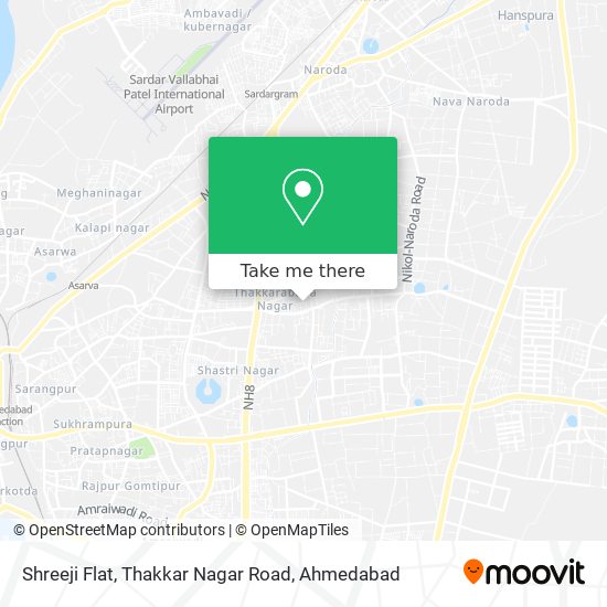 Shreeji Flat, Thakkar Nagar Road map