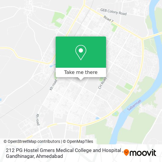 212 PG Hostel Gmers Medical College and Hospital , Gandhinagar map