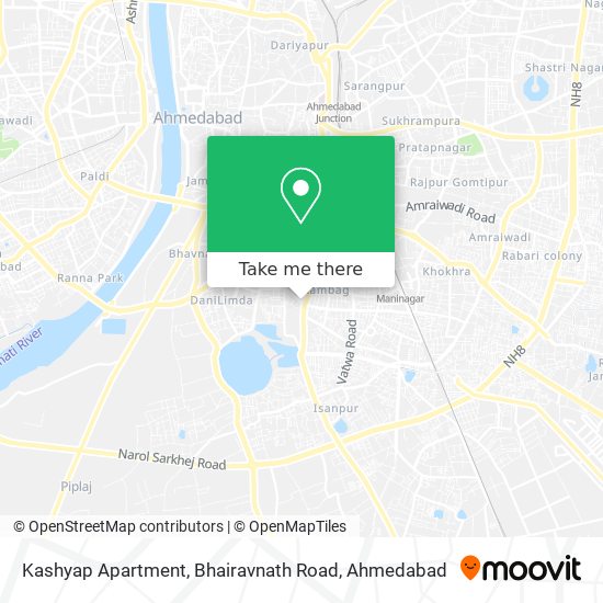 Kashyap Apartment, Bhairavnath Road map
