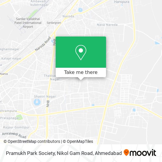 Pramukh Park Society, Nikol Gam Road map