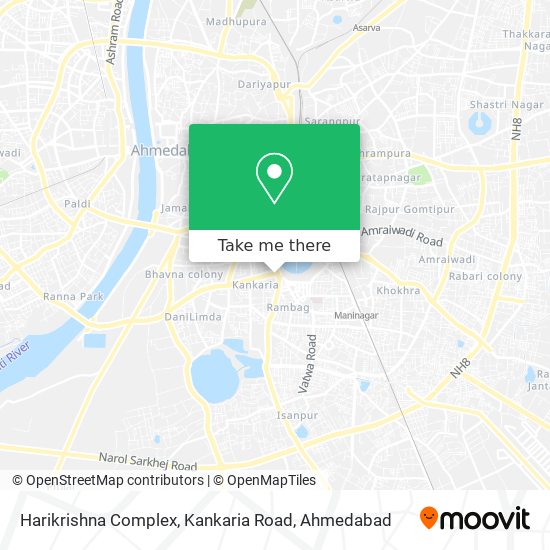 Harikrishna Complex, Kankaria Road map