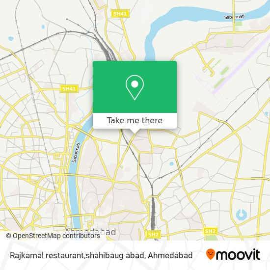 Rajkamal restaurant,shahibaug abad map