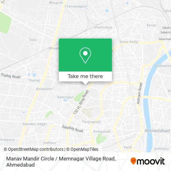 Manav Mandir Circle / Memnagar Village Road map
