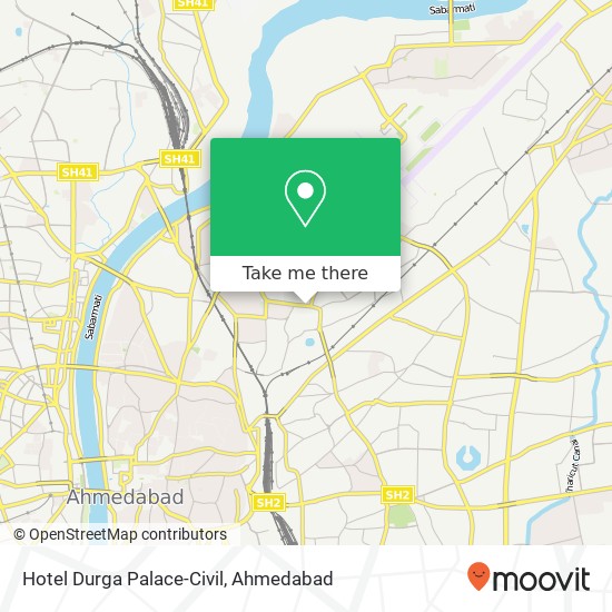 Hotel Durga Palace-Civil map