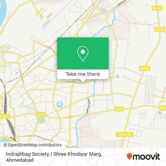Indrajitbag Society, I Shree Khodiyar Marg map