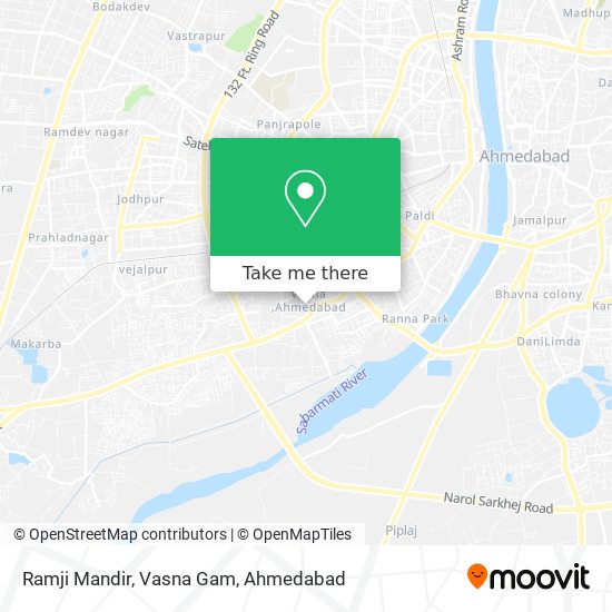 Ramji Mandir, Vasna Gam map