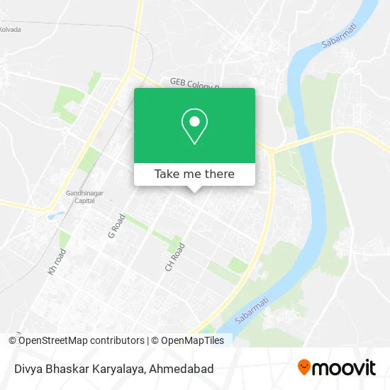 Divya Bhaskar Karyalaya map
