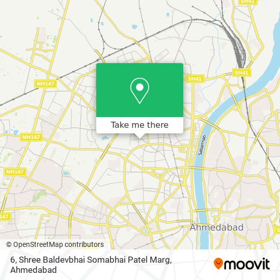 6, Shree Baldevbhai Somabhai Patel Marg map