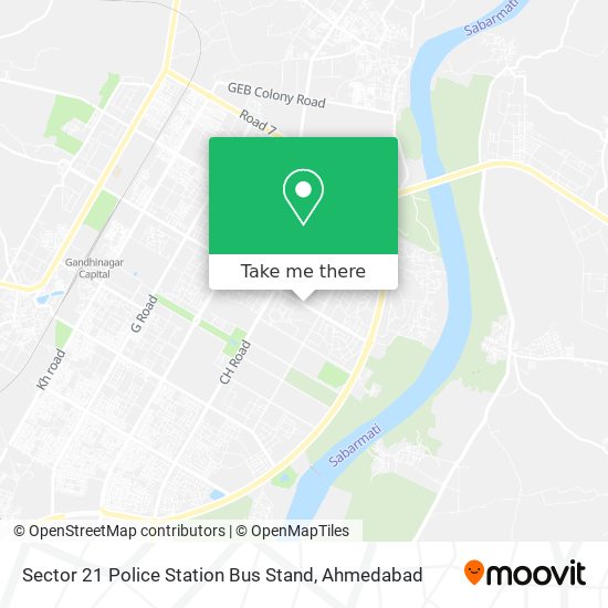 Sector 21 Police Station Bus Stand map