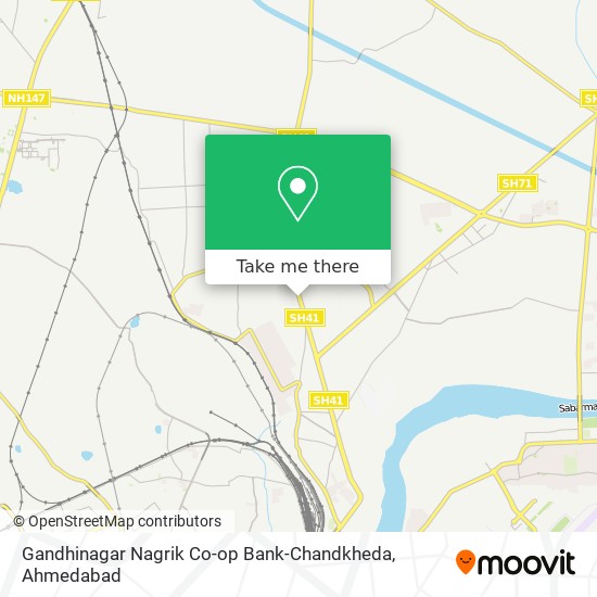 Gandhinagar Nagrik Co-op Bank-Chandkheda map