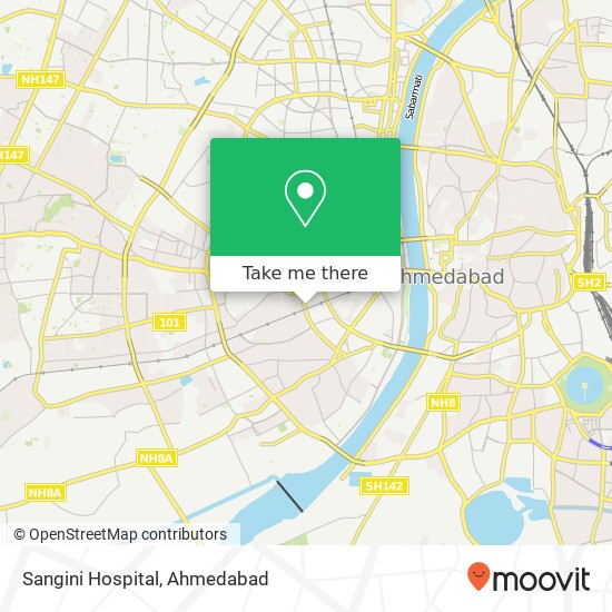 Sangini Hospital map