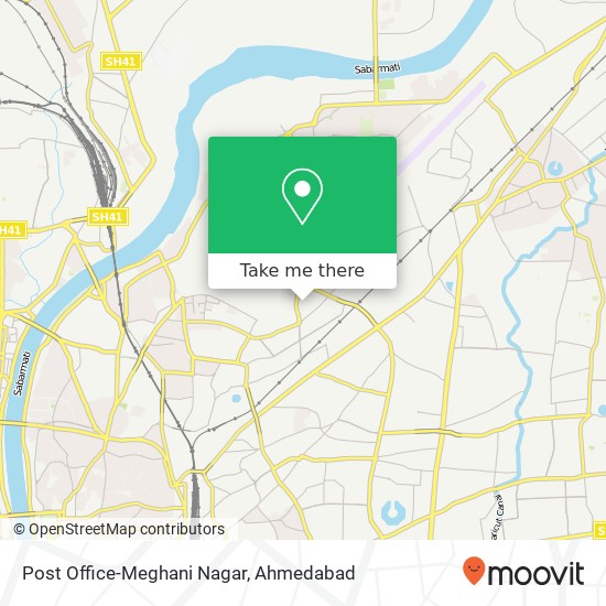Post Office-Meghani Nagar map
