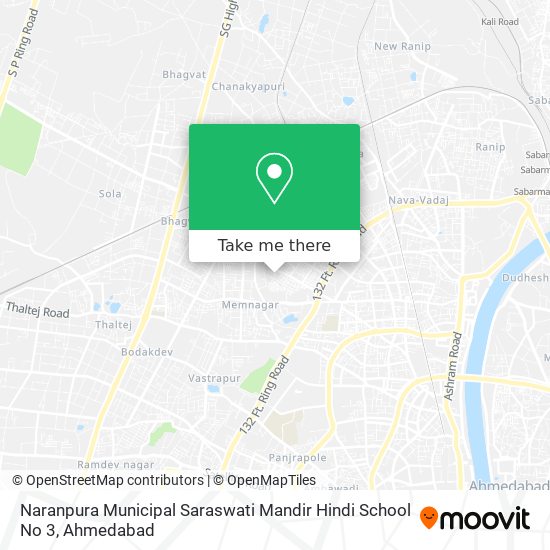Naranpura Municipal Saraswati Mandir Hindi School No 3 map