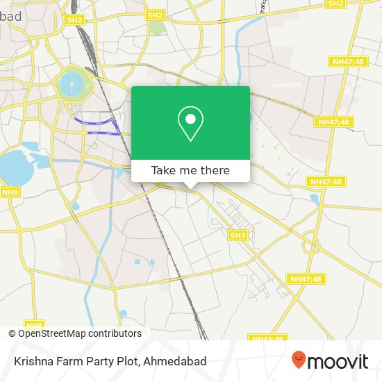 Krishna Farm Party Plot map