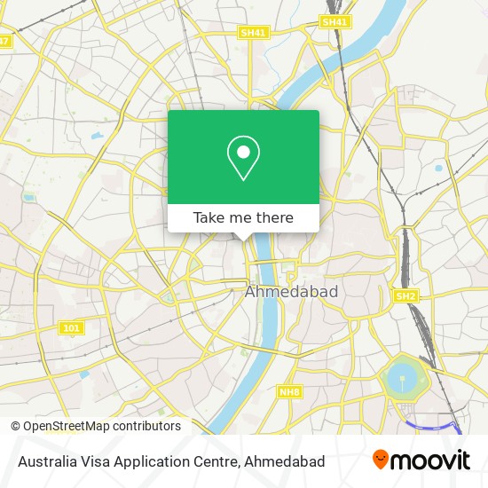 Australia Visa Application Centre map