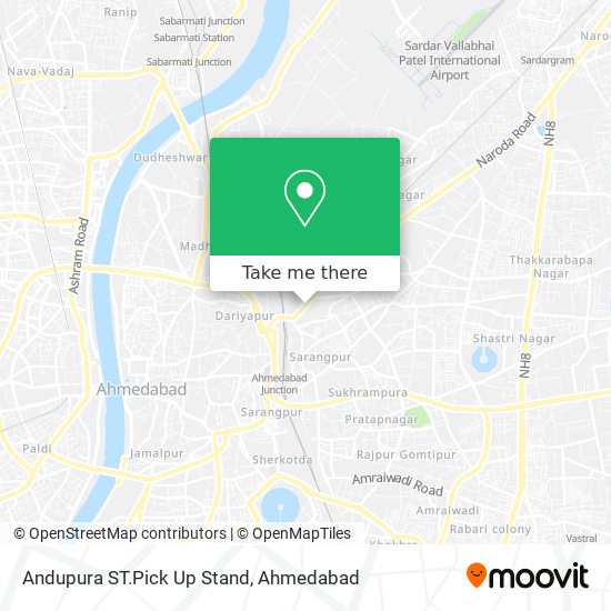 Andupura ST.Pick Up Stand map