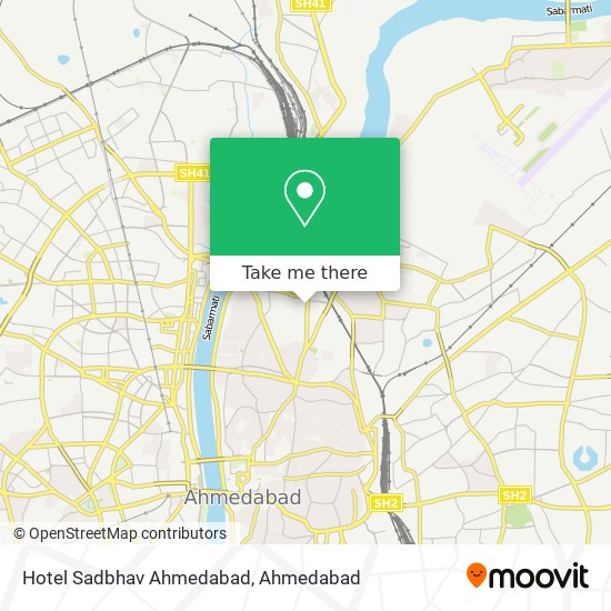 Hotel Sadbhav Ahmedabad map