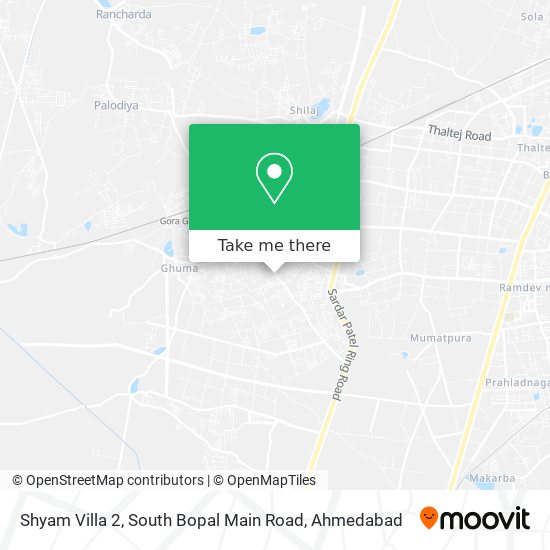 Shyam Villa 2, South Bopal Main Road map