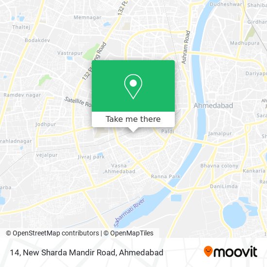 14, New Sharda Mandir Road map