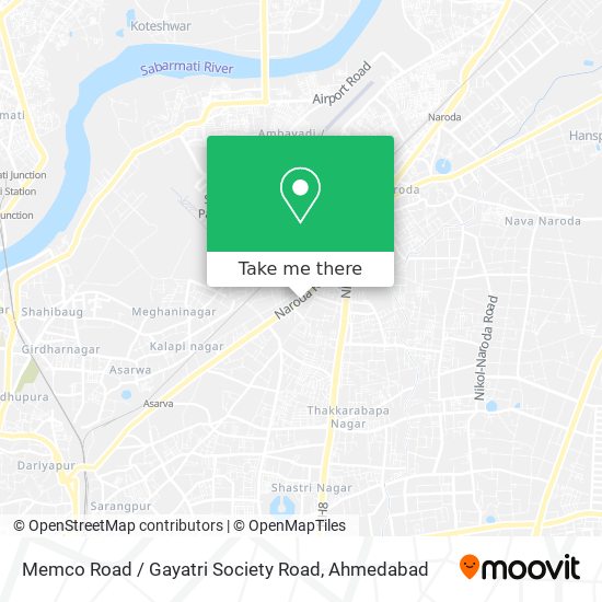 Memco Road / Gayatri Society Road map