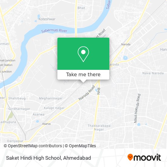 Saket Hindi High School map