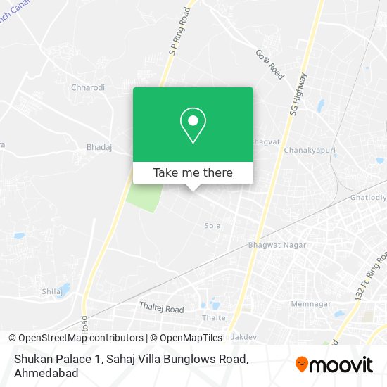 Shukan Palace 1, Sahaj Villa Bunglows Road map