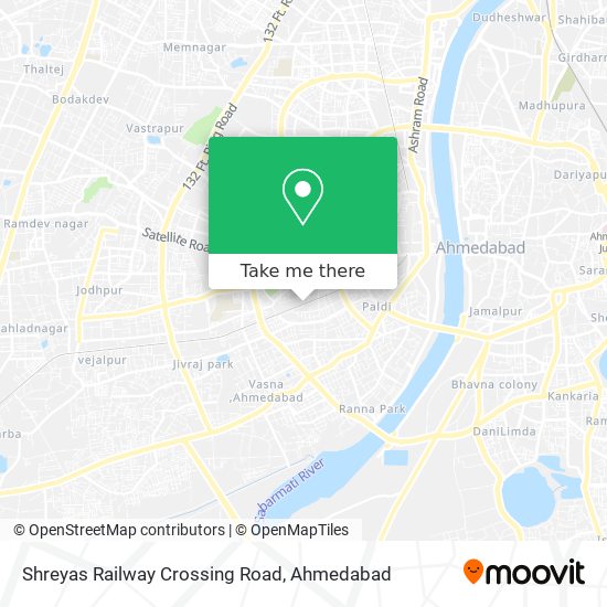 Shreyas Railway Crossing Road map