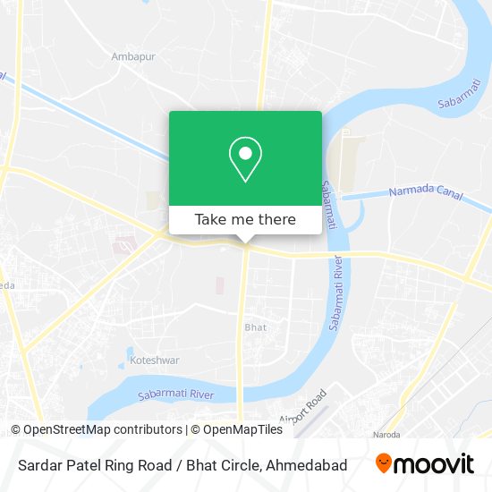 Sardar Patel Ring Road / Bhat Circle map