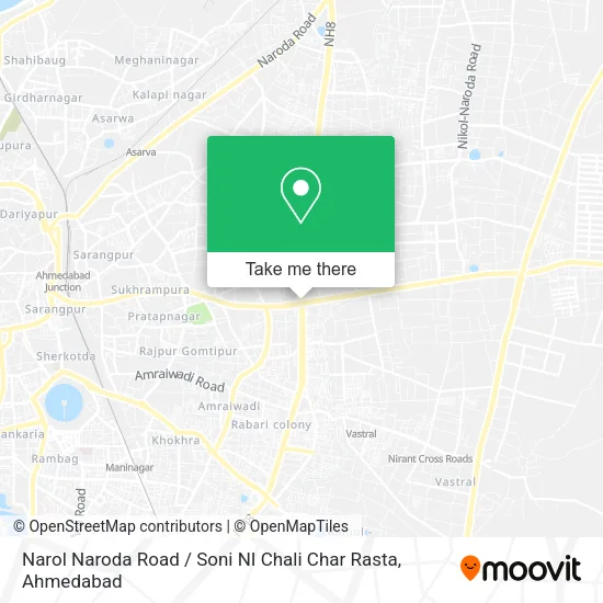 Narol Naroda Road / Soni NI Chali Char Rasta map