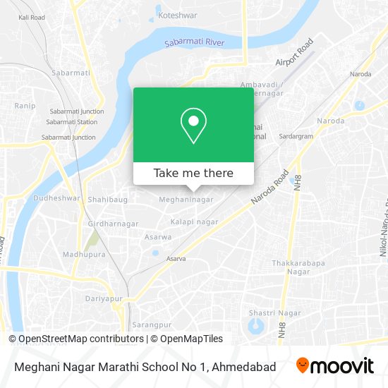 Meghani Nagar Marathi School No 1 map