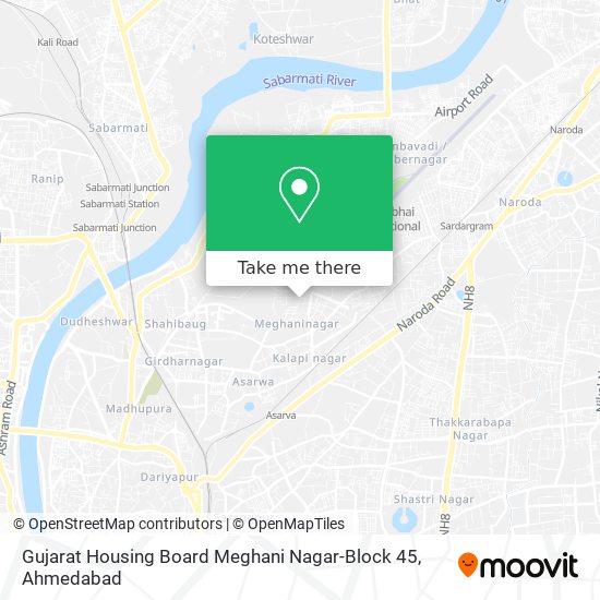 Gujarat Housing Board Meghani Nagar-Block 45 map