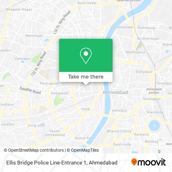 Ellis Bridge Police Line-Entrance 1 map