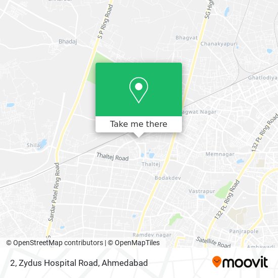 2, Zydus Hospital Road map