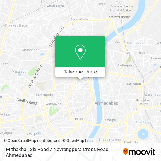 Mithakhali Six Road / Navrangpura Cross Road map