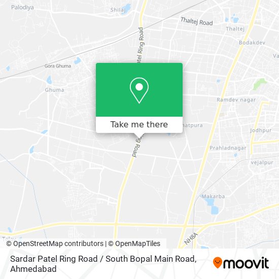 Sardar Patel Ring Road / South Bopal Main Road map